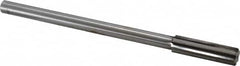 Made in USA - 0.571" Carbide-Tipped 6 Flute Chucking Reamer - Straight Flute, 7/16" Straight Shank, 2" Flute Length, 8" OAL - Exact Tooling