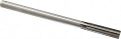 Made in USA - 0.619" Carbide-Tipped 6 Flute Chucking Reamer - Straight Flute, 9/16" Straight Shank, 2-1/4" Flute Length, 9" OAL - Exact Tooling