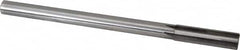 Made in USA - 0.655" Carbide-Tipped 6 Flute Chucking Reamer - Straight Flute, 9/16" Straight Shank, 2-1/4" Flute Length, 9" OAL - Exact Tooling