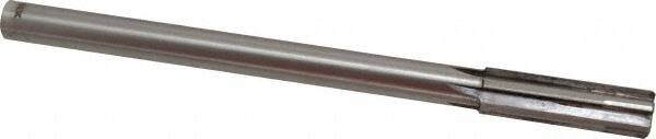 Made in USA - 0.677" Carbide-Tipped 6 Flute Chucking Reamer - Straight Flute, 9/16" Straight Shank, 2-1/4" Flute Length, 9" OAL - Exact Tooling