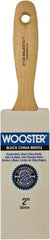 Wooster Brush - 2" Flat Hog Varnish Brush - 2-15/16" Bristle Length, 5-1/2" Maple Beavertail Handle - Exact Tooling