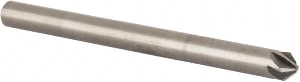 SGS - 1/8" Head Diam, 1/8" Shank Diam, 6 Flute 90° Solid Carbide Countersink - Exact Tooling
