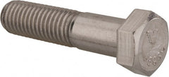 Value Collection - 9/16-18 UNF, 2-1/2" Length Under Head Hex Head Cap Screw - Partially Threaded, Grade 18-8 Stainless Steel, Uncoated, 13/16" Hex - Exact Tooling