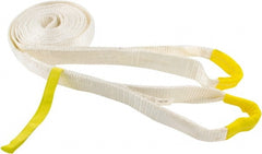 Erickson Manufacturing - 20' Long x 2" Wide, 18,000 Lb Basket Capacity, Polyester Blend Web Sling - White - Exact Tooling