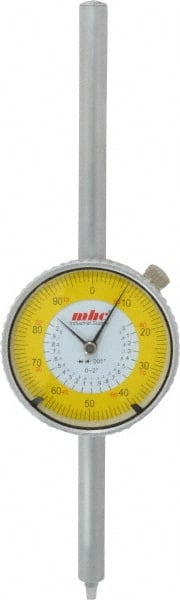 Value Collection - 0.001" Graduation, 0-100 Dial Reading, Dial Indicator & Base Kit - Include 2 Inch Import Dial Indicator, Base - Exact Tooling