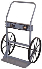 Made in USA - 1,000 Lb Capacity 47" OAH Cylinder Hand Truck - Loop Handle, Steel - Exact Tooling