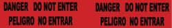 NMC - 1,000' Long x 3" Wide Roll, Polyethylene, Red Barricade Tape - Message: Danger - Do Not Enter - Exact Tooling