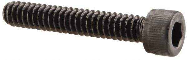 Value Collection - #10-24 UNC Hex Socket Drive, Socket Cap Screw - Alloy Steel, Black Oxide Finish, Fully Threaded, 1-1/8" Length Under Head - Exact Tooling