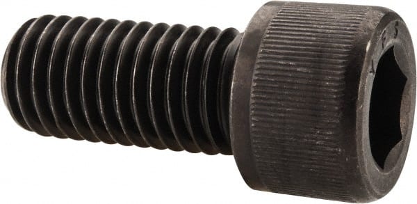 Value Collection - 3/8-24 UNF Hex Socket Drive, Socket Cap Screw - Alloy Steel, Black Oxide Finish, Fully Threaded, 1-1/8" Length Under Head - Exact Tooling