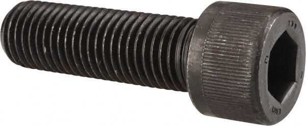 Value Collection - 9/16-18 UNF Hex Socket Drive, Socket Cap Screw - Alloy Steel, Black Oxide Finish, Fully Threaded, 2" Length Under Head - Exact Tooling