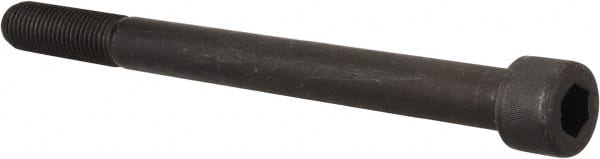 Value Collection - 1-8 UNC Hex Socket Drive, Socket Cap Screw - Alloy Steel, Black Oxide Finish, Partially Threaded, 12" Length Under Head - Exact Tooling