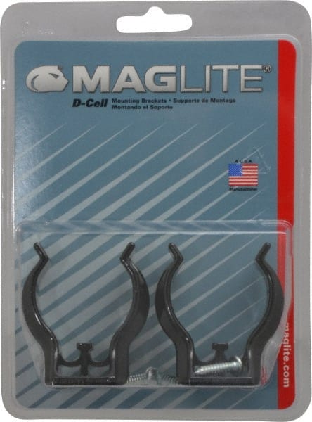 Mag-Lite - Plastic Mounting Bracket - Black, Compatible with Maglite D Batteries - Exact Tooling