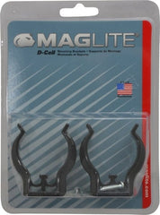 Mag-Lite - Plastic Mounting Bracket - Black, Compatible with Maglite D Batteries - Exact Tooling