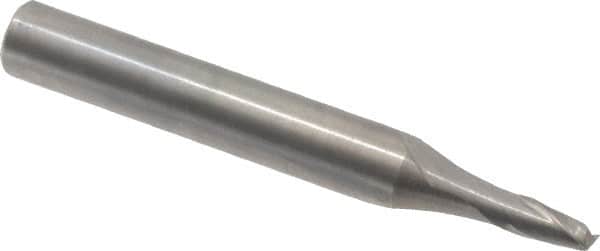Onsrud - 1/8" Cutting Diam x 1/4" Length of Cut, 2 Flute, Upcut Spiral Router Bit - Uncoated, Right Hand Cut, Solid Carbide, 2" OAL x 1/4" Shank Diam, Bottom-Surfacing, 30° Helix Angle - Exact Tooling
