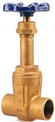 NIBCO - Class 125, Soldered Bronze Solid Wedge Rising Stem Gate Valve - 200 WOG, 125 WSP, Screw-In Bonnet - Exact Tooling