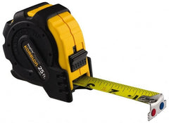 Komelon - 16' x 1" Yellow Blade Tape Measure - 1/16" Graduation, Inch Graduation Style, Yellow/Black Case - Exact Tooling