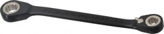 Proto - 7/32" x 9/32" 12 Point Spline Reversible Ratcheting Box Wrench - Double End, 11/16" Head Diam x 1/8" Head Thickness, 4-1/2" OAL, Steel, Black Chrome Finish - Exact Tooling