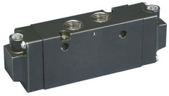 Parker - 4-Way Body Ported Stacking Solenoid Valve - 24 VDC, 2.7 CV Rate, 5.59" Long - Exact Tooling