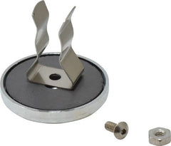 Mag-Mate - 7 Lb Max Pull Force, 1-3/32" Overall Height, 1.24" Diam, Ceramic Cup Magnet - Clamp Style, 1/2" Clamp Opening, Chrome Plated - Exact Tooling