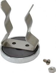Mag-Mate - 11 Lb Max Pull Force, 2-1/32" Overall Height, 1.41" Diam, Ceramic Cup Magnet - Clamp Style, 1-1/8" Clamp Opening, Chrome Plated - Exact Tooling