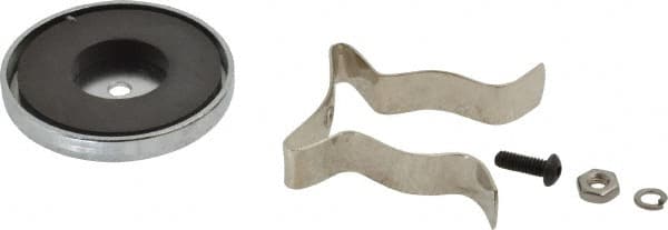 Mag-Mate - 19 Lb Max Pull Force, 2-5/16" Overall Height, 2.03" Diam, Ceramic Cup Magnet - Clamp Style, 1-1/4" Clamp Opening, Chrome Plated - Exact Tooling
