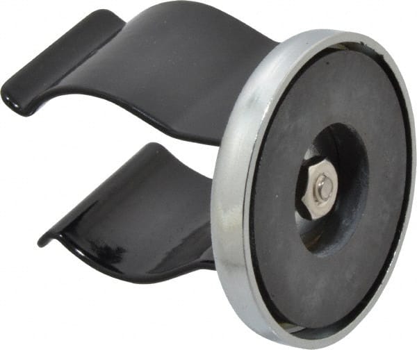 Mag-Mate - 19 Lb Max Pull Force, 2-3/16" Overall Height, 2.03" Diam, Ceramic Cup Magnet - Clamp Style, 1-7/8" Clamp Opening, Chrome Plated - Exact Tooling