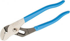Channellock - 6-1/2" OAL, 7/8" Max Capacity, 5 Position Gooseneck Tongue & Groove Pliers - Straight Jaws, Plastic Dipped Handles - Exact Tooling