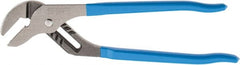 Channellock - 12" OAL, 2-1/4" Max Capacity, 7 Position Tongue & Groove Pliers - Standard Straight Jaws, Standard Head, Plastic Dipped Handles - Exact Tooling