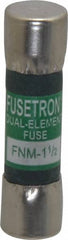 Cooper Bussmann - 250 VAC, 1.5 Amp, Time Delay General Purpose Fuse - Fuse Holder Mount, 1-1/2" OAL, 10 at 125 V kA Rating, 13/32" Diam - Exact Tooling