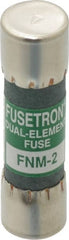 Cooper Bussmann - 250 VAC, 2 Amp, Time Delay General Purpose Fuse - Fuse Holder Mount, 1-1/2" OAL, 10 at 125 V kA Rating, 13/32" Diam - Exact Tooling