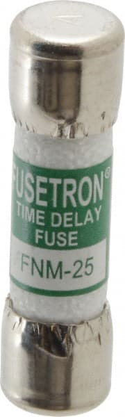 Cooper Bussmann - 250 VAC, 25 Amp, Time Delay General Purpose Fuse - Fuse Holder Mount, 1-1/2" OAL, 10 at AC kA Rating, 13/32" Diam - Exact Tooling