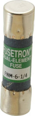 Cooper Bussmann - 250 VAC, 6.25 Amp, Time Delay General Purpose Fuse - Fuse Holder Mount, 1-1/2" OAL, 10 at 125 V kA Rating, 13/32" Diam - Exact Tooling