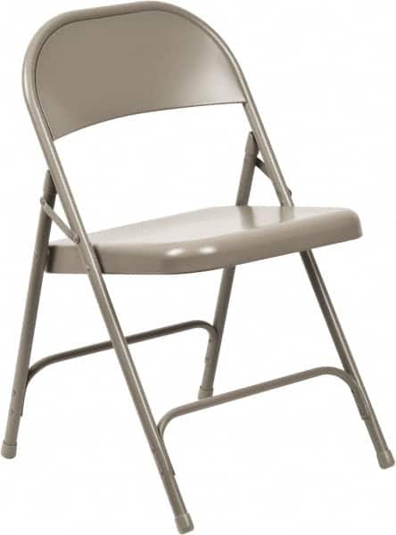 NPS - 16-5/8" Wide x 16-1/4" Deep x 29-1/2" High, Steel Standard Folding Chair - Gray - Exact Tooling
