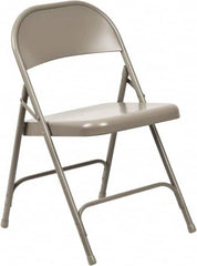 NPS - 16-5/8" Wide x 16-1/4" Deep x 29-1/2" High, Steel Standard Folding Chair - Gray - Exact Tooling