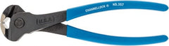 Channellock - 7-1/2" OAL, End Cutting Pliers - #00-1/4 Capacity, 0.35" Jaw Length x 1.18" Jaw Width, Plastic Dipped Handle - Exact Tooling
