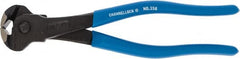 Channellock - 8" OAL, End Cutting Pliers - 11/32" Jaw Length x 1-19/32" Jaw Width, Plastic Dipped Handle - Exact Tooling