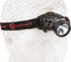 Streamlight - White LED Bulb, 50 Lumens, Hands-free Flashlight - Black Plastic Body, 2 AAA Alkaline Batteries Included - Exact Tooling