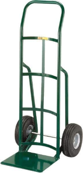 Little Giant - 800 Lb Capacity 47" OAH Hand Truck - 12 x 14" Base Plate, Continuous Handle, Steel, Full Pneumatic Wheels - Exact Tooling