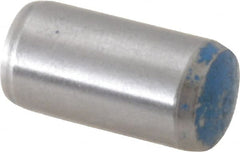 Metric Blue - 10mm Diam x 20mm Pin Length Alloy Steel Pull Out Dowel Pin - 1 Beveled & 1 Threaded End - Exact Tooling