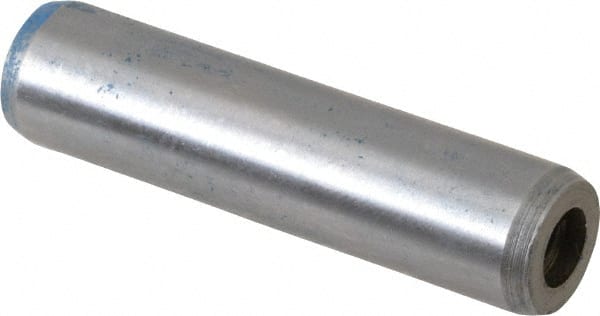 Metric Blue - 12mm Diam x 50mm Pin Length Alloy Steel Pull Out Dowel Pin - 1 Beveled & 1 Threaded End - Exact Tooling