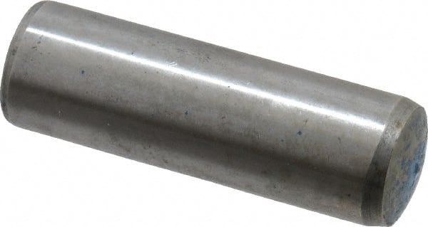 Metric Blue - 16mm Diam x 50mm Pin Length Alloy Steel Pull Out Dowel Pin - 1 Beveled & 1 Threaded End - Exact Tooling