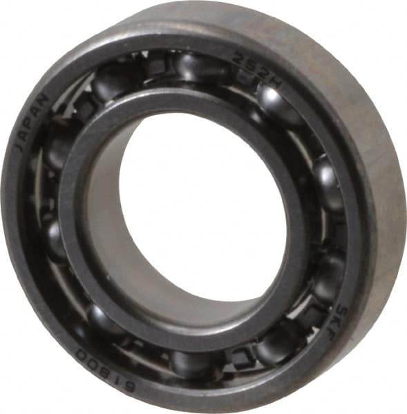 SKF - 10mm Bore Diam, 19mm OD, Open Thin Section Radial Ball Bearing - 5mm Wide, 1 Row, Round Bore, 132 Lb Static Capacity, 310 Lb Dynamic Capacity - Exact Tooling