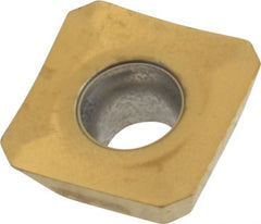 Seco - SEEX09T3 M05 Grade F40M Carbide Milling Insert - TiAlN/TiN Finish, 0.156" Thick, 3/8" Inscribed Circle - Exact Tooling