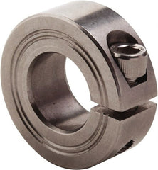 Climax Metal Products - 60mm Bore, Stainless Steel, One Piece Clamp Collar - 3-1/2" Outside Diam - Exact Tooling