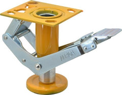 Albion - 7-1/4" Mounting Height, Position Floor Lock for 6" Diam Caster Wheels - 1-1/2" Retracted Clearance - Exact Tooling