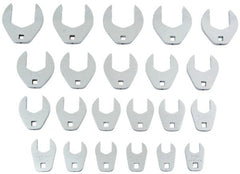 Proto - 22 Piece 1/2" Drive Open End Crowfoot Wrench Set - 15/16 to 2-1/2", with Clip Rail - Exact Tooling