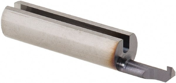 Iscar - 0.51mm Groove Width, 2.01mm Min Hole Diam, 5mm Max Hole Depth, Grooving Grooving Tool - 0.41mm Projection, 0.551" Shank Length, 19mm OAL, Solid Carbide, TiN/TiAlN Finish - Exact Tooling
