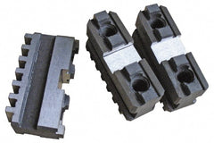 Gibraltar - 16" Max Chuck Diam Compatibility, Steel Tongue & Groove Hard Lathe Master Jaws - 16" Min Chuck Diam Compatibility - Exact Tooling