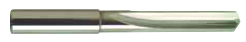 17/64 H Dia. - Carbide Straight Flute 4XD Drill-120Â° Point-Coolant-Bright - Exact Tooling