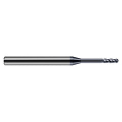 ‎0.025″ Dia. × 1/8″ Shank × 0.075″ DOC × 1-1/2″ OAL, Carbide AlTiN, Standard , 4 Flute, Ballnose End Mill - Exact Tooling